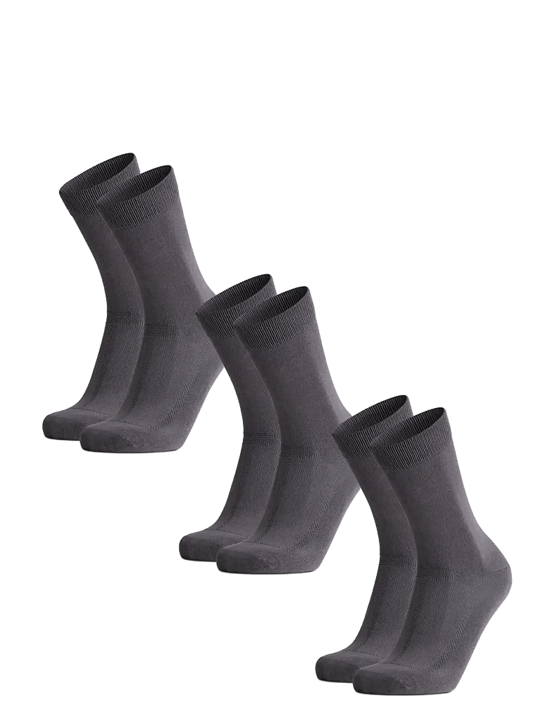 Danish Endurance - Bamboo Crew Socks 3-pack - crew-socken - grey - 1