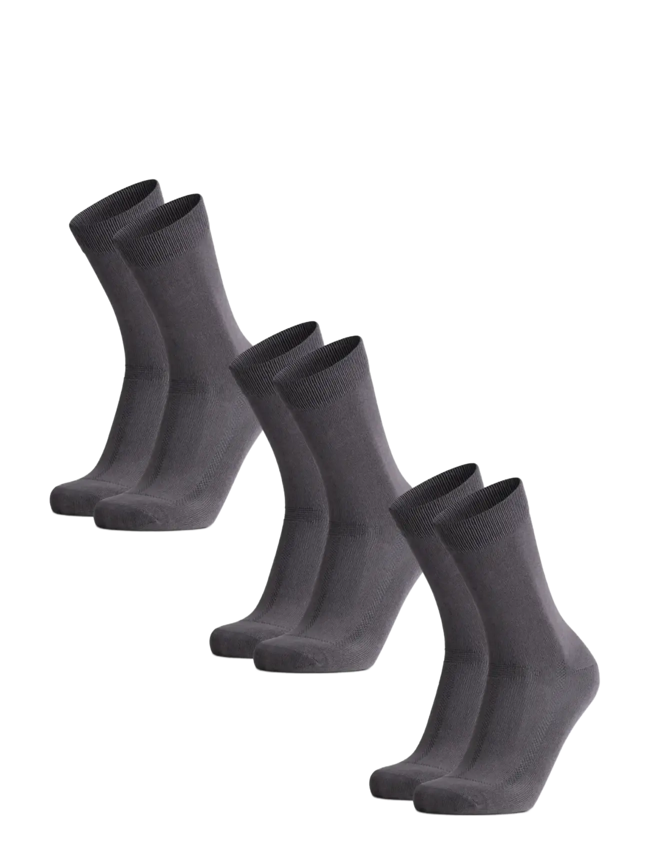 Danish Endurance Bamboo Crew Socks 3-pack - Løping - GREY / grey