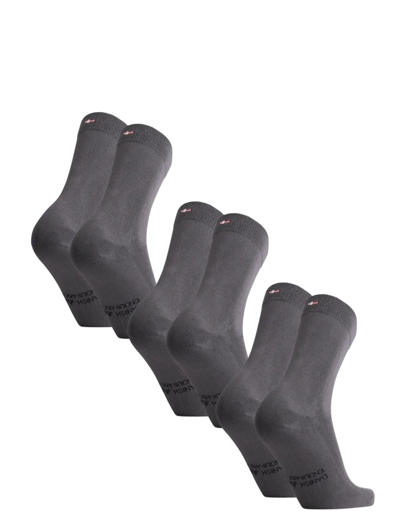Danish Endurance - Bamboo Crew Socks 3-pack - crew socks - grey - 2