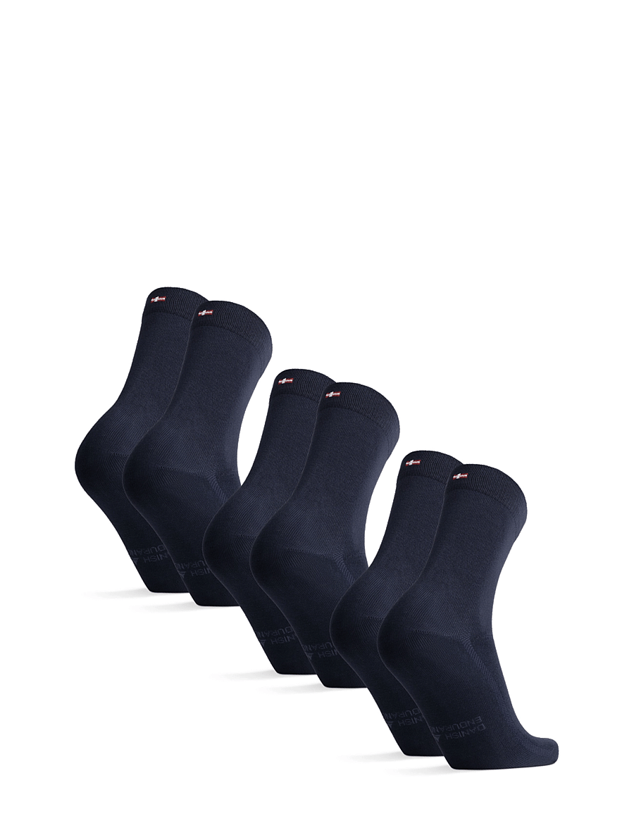 Danish Endurance - Bamboo Crew Socks 3-pack - vanliga strumpor - navy blue - 2