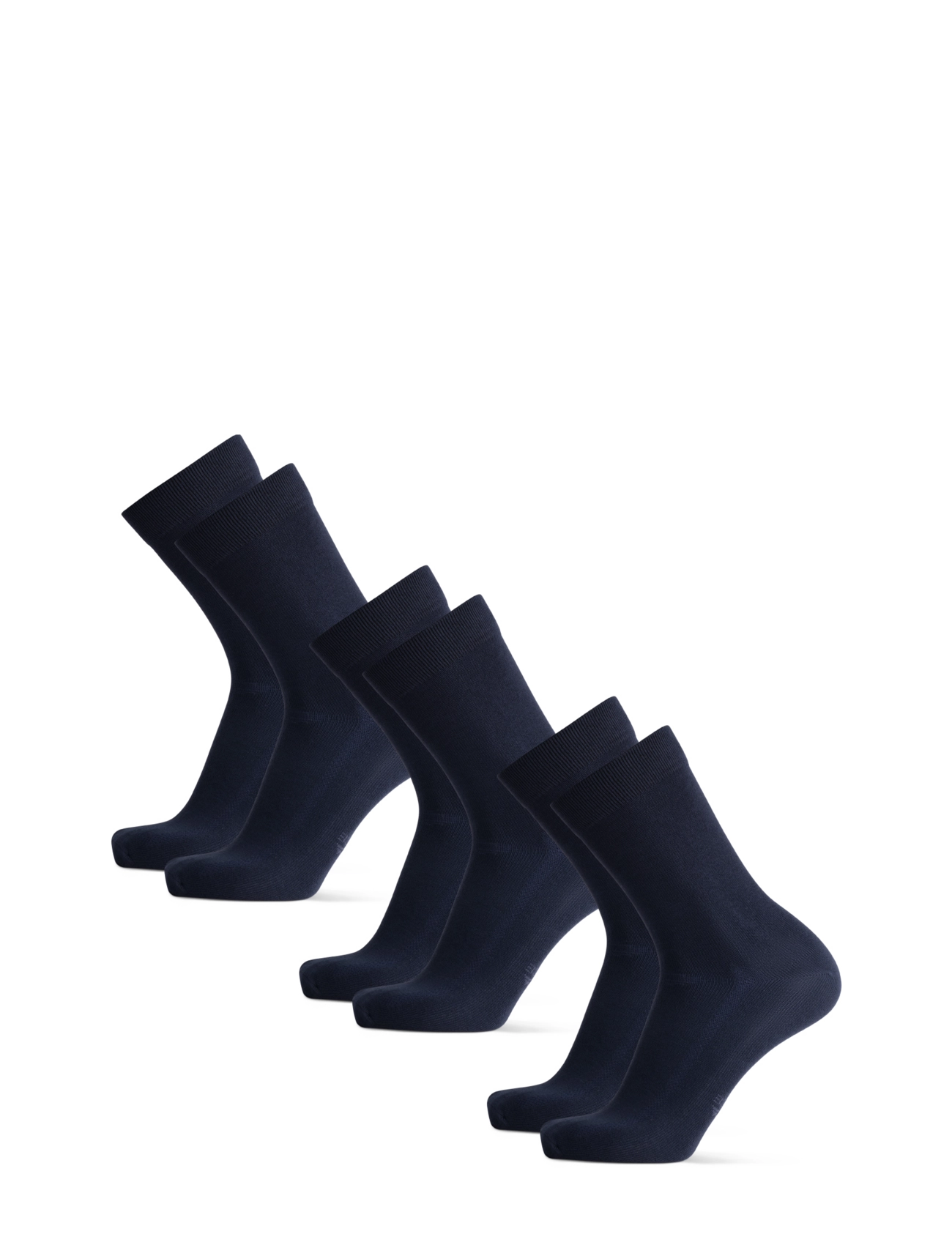 Danish Endurance - Bamboo Crew Socks 3-pack - vanliga strumpor - navy blue - 3
