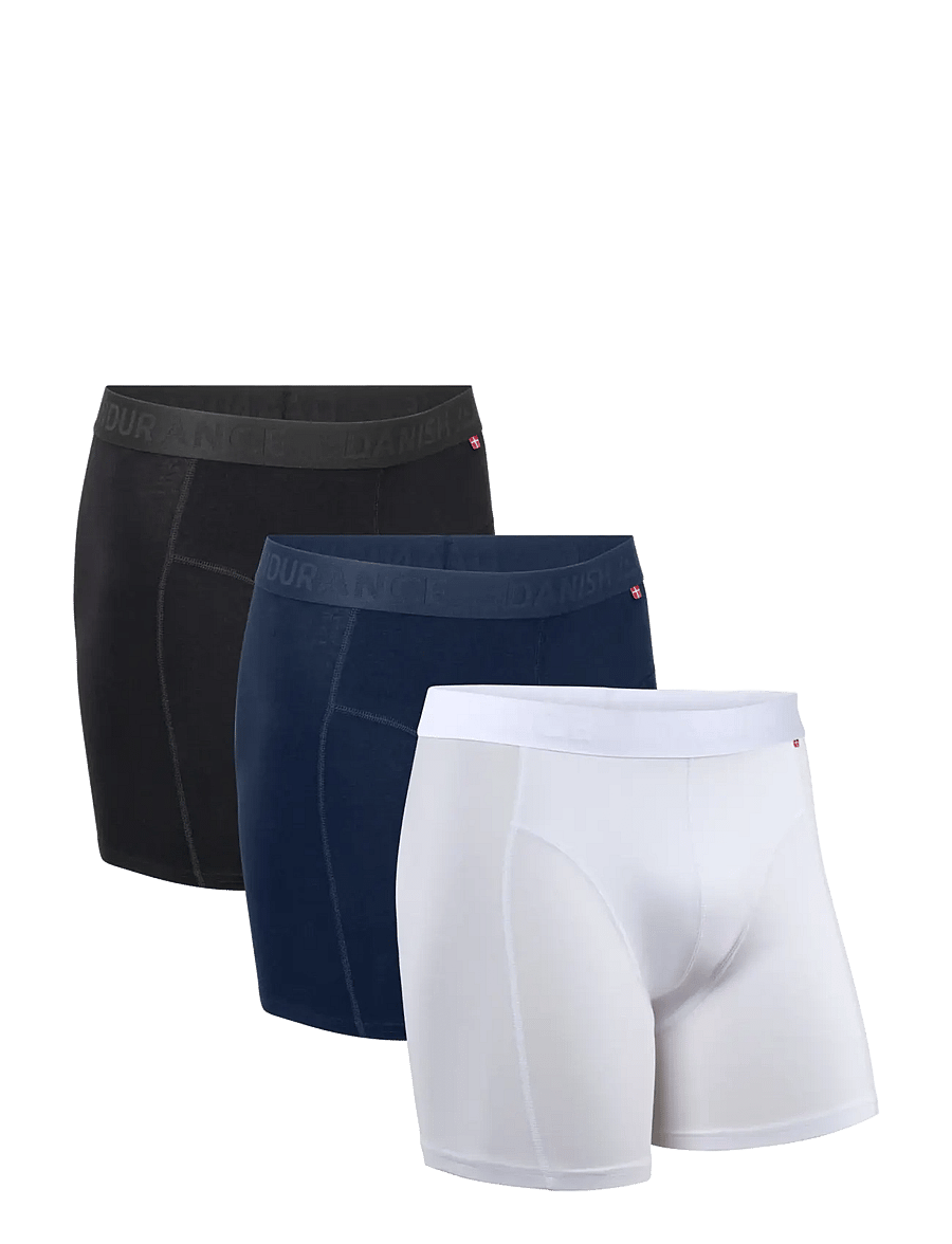 Danish Endurance - Organic Cotton Trunks (Men) 3-pack - bokserit - multicolor (1x black, 1x blue, 1x white) - 1