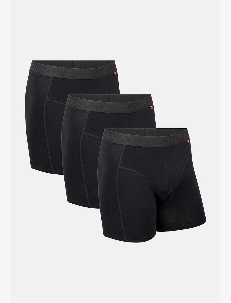 Danish Endurance - Men's Organic Trunks 3-pack - boxerkalsonger - black - 1