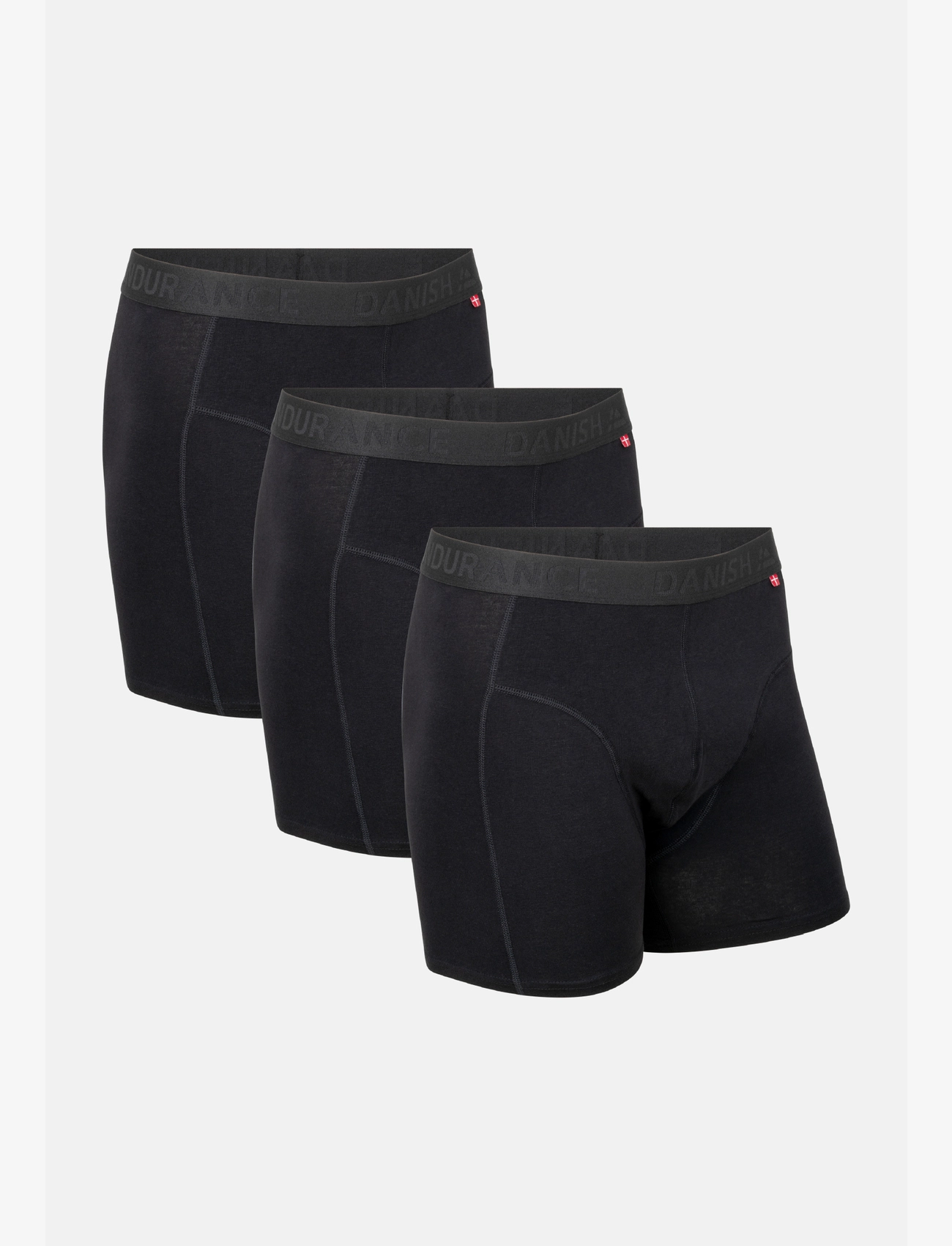 Danish Endurance Organic Cotton Trunks (Men) 3-pack - Underwear - BLACK / black