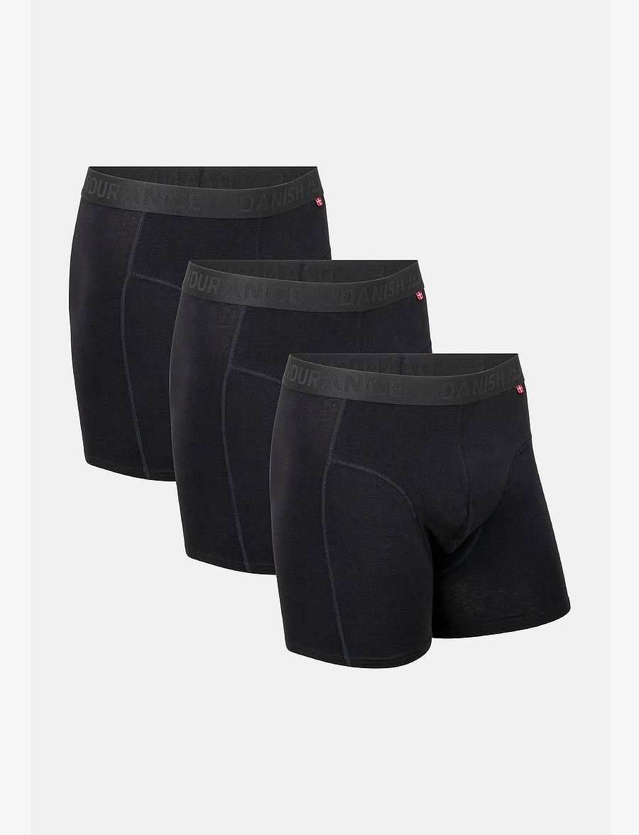 Danish Endurance - Organic Cotton Trunks (Men) 3-pack - boxers - black - 1