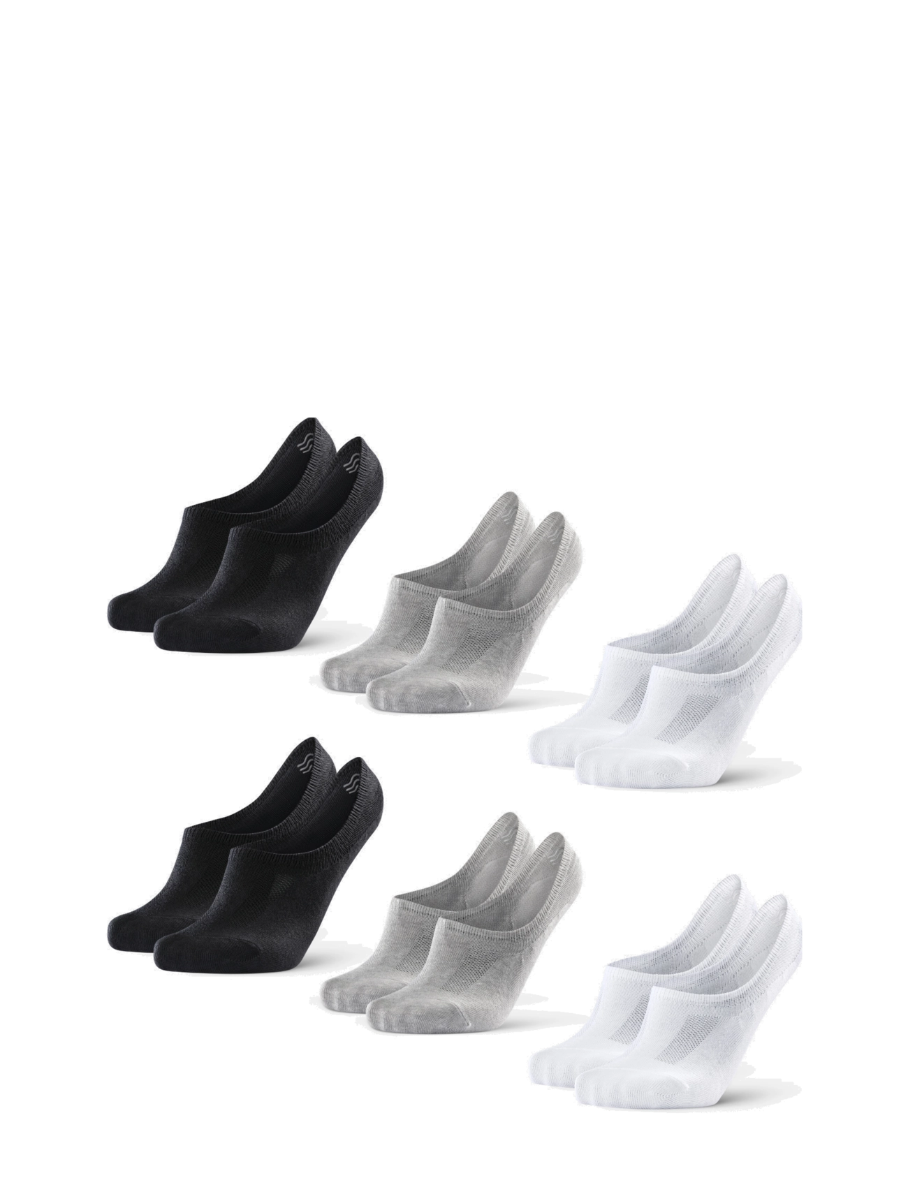 Danish Endurance Cotton No-Show Socks 6-pack - Danish Endurance - MULTICOLOR (2X BLACK, 2X GREY, 2X WHITE) / multi