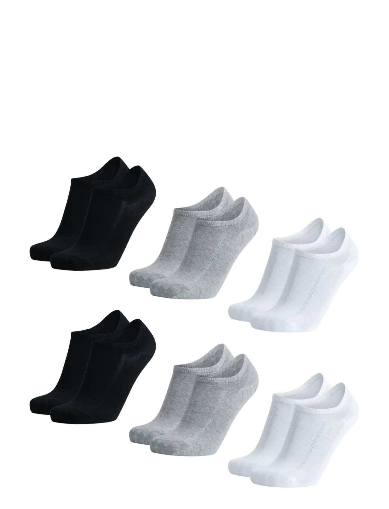 Danish Endurance Cotton No-Show Socks 6-pack - Skarpetki - MULTICOLOR (2X BLACK, 2X GREY, 2X WHITE) / multi