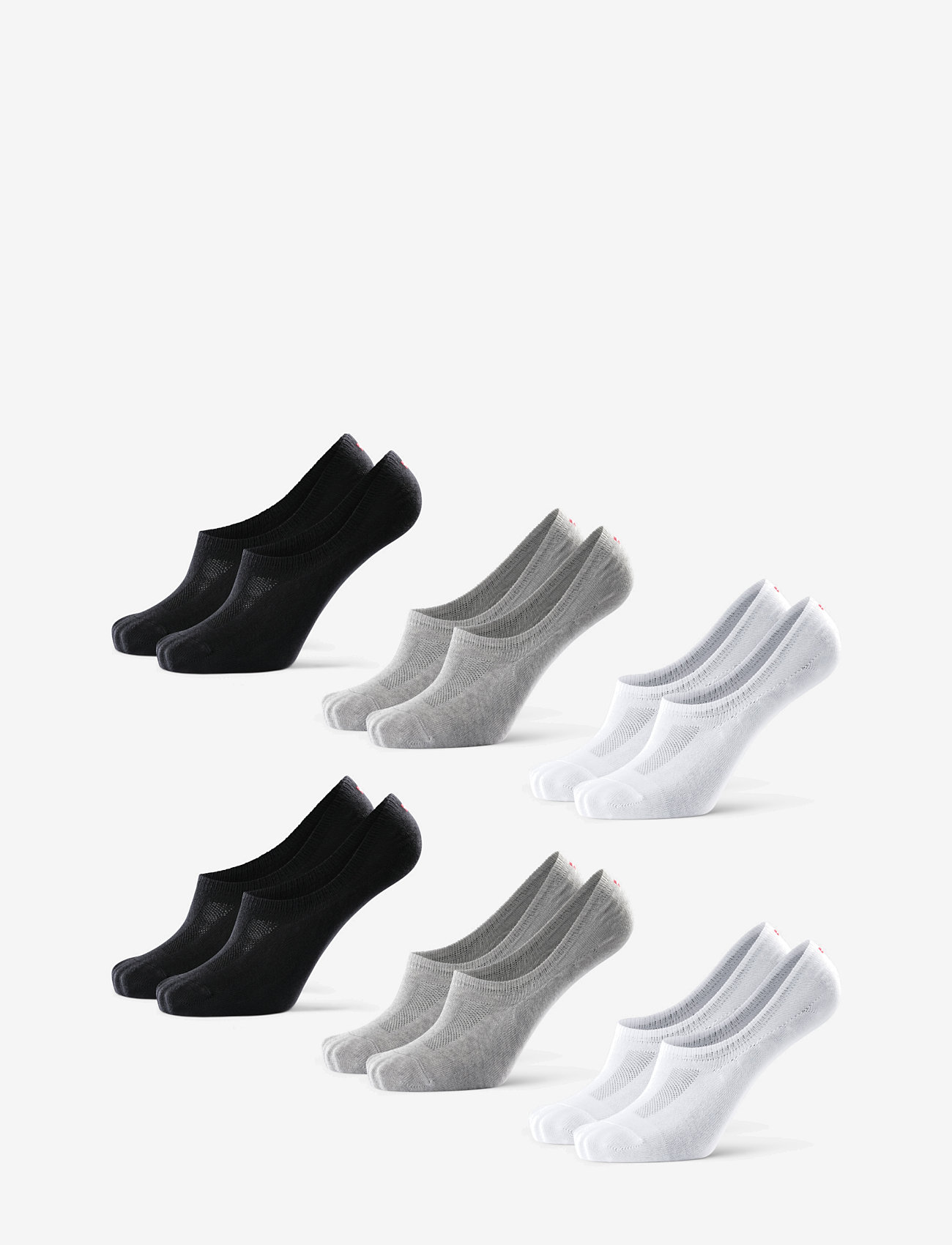 Danish Endurance - No-Show Cotton Socks 6-pack - kingitused alla 50€ - multicolor (2x black, 2x grey, 2x white) - 2