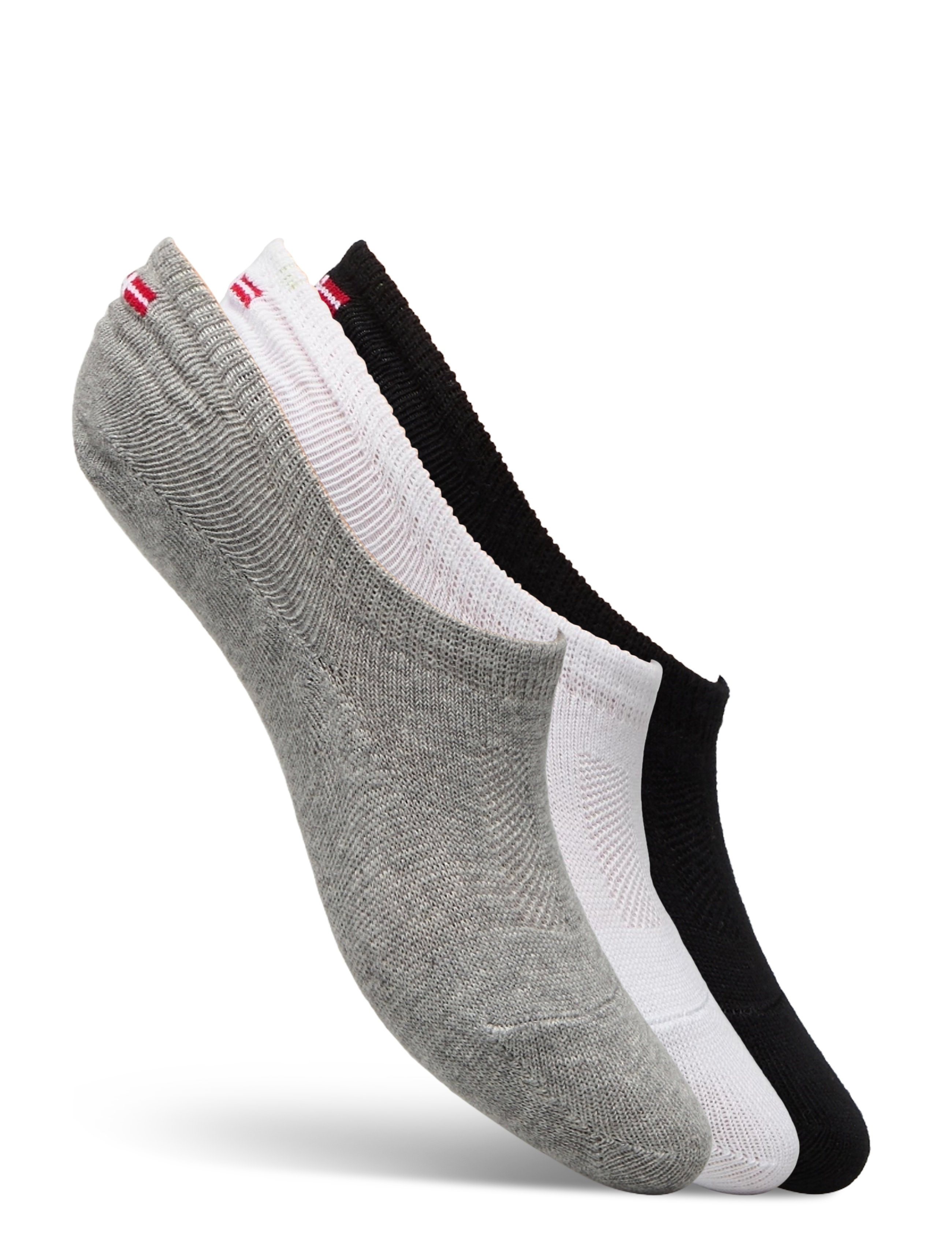 Danish Endurance - Cotton No-Show Socks 6-pack - strümpfe - multicolor (2x black, 2x grey, 2x white) - 5