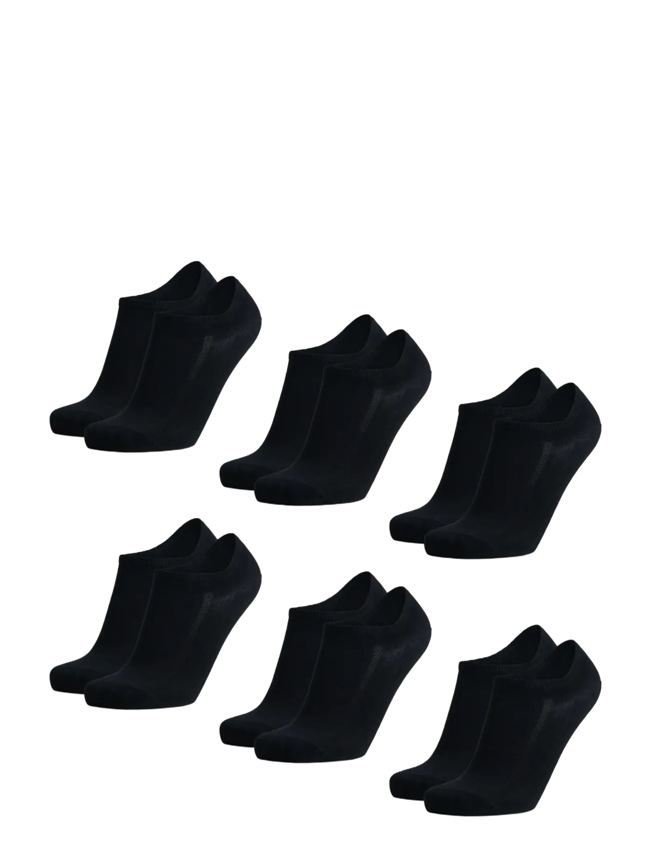 Danish Endurance Cotton No-Show Socks 6-pack - Danish Endurance - BLACK / black