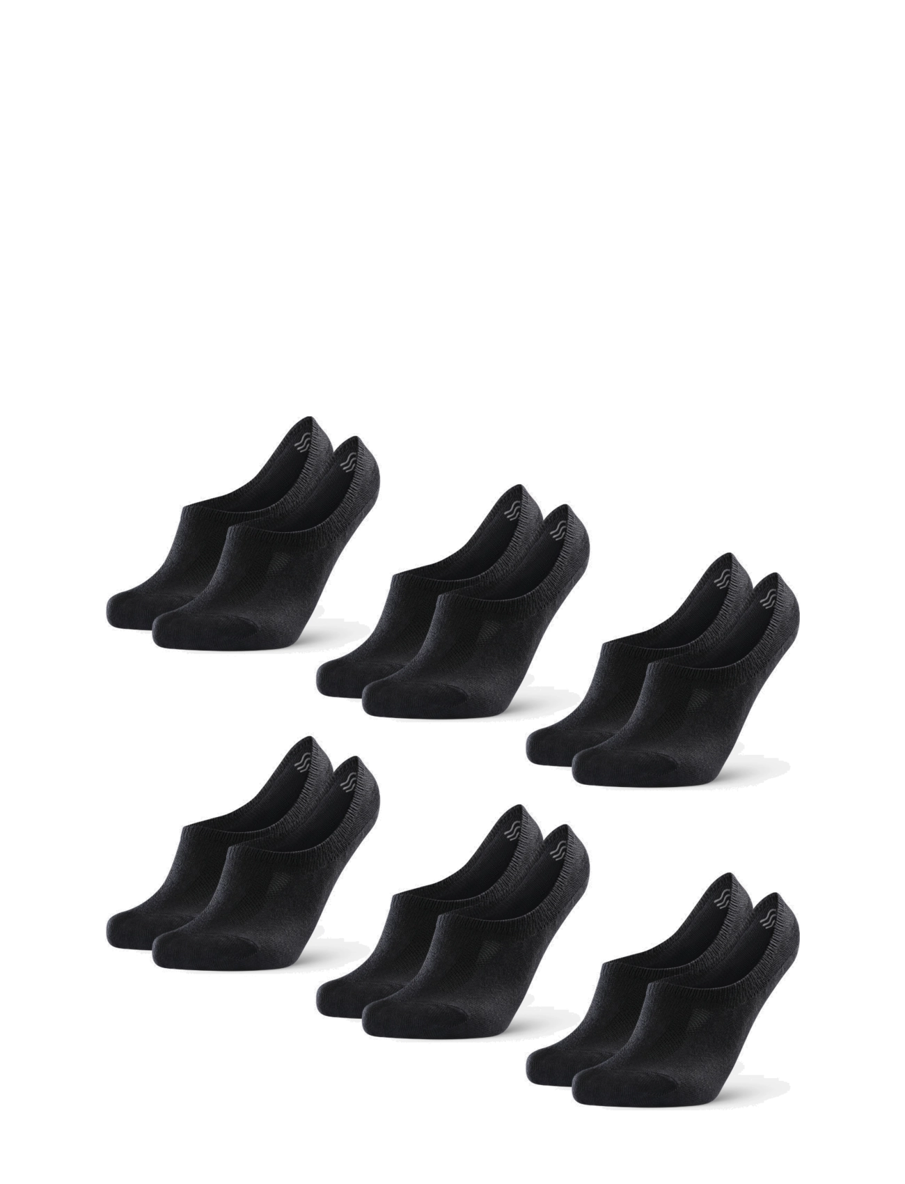 Danish Endurance Cotton No-Show Socks 6-pack - Danish Endurance - BLACK / black