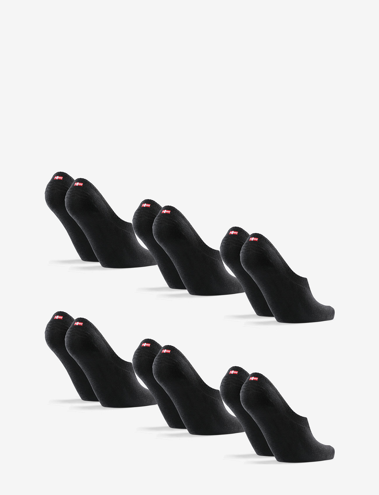 Danish Endurance - No-Show Cotton Socks 6-pack - geschenke unter chf 50 - black - 1