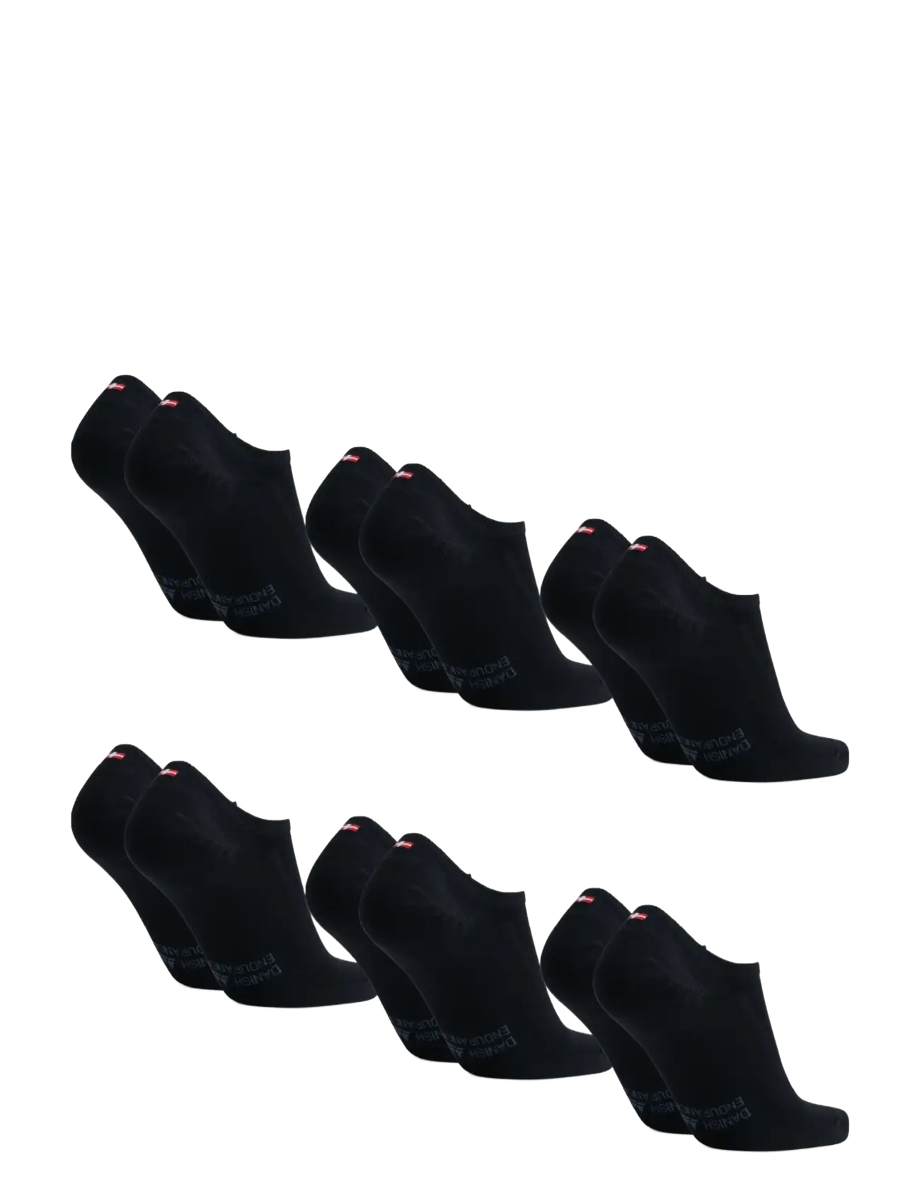 Danish Endurance - Cotton No-Show Socks 6-pack - madalaimad hinnad - black - 2