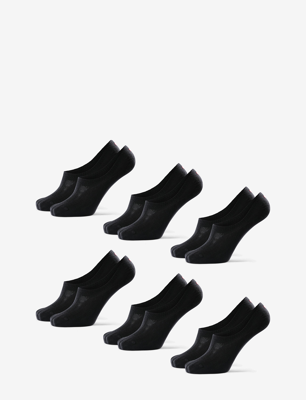 Danish Endurance - No-Show Cotton Socks 6-pack - geschenke unter chf 50 - black - 2
