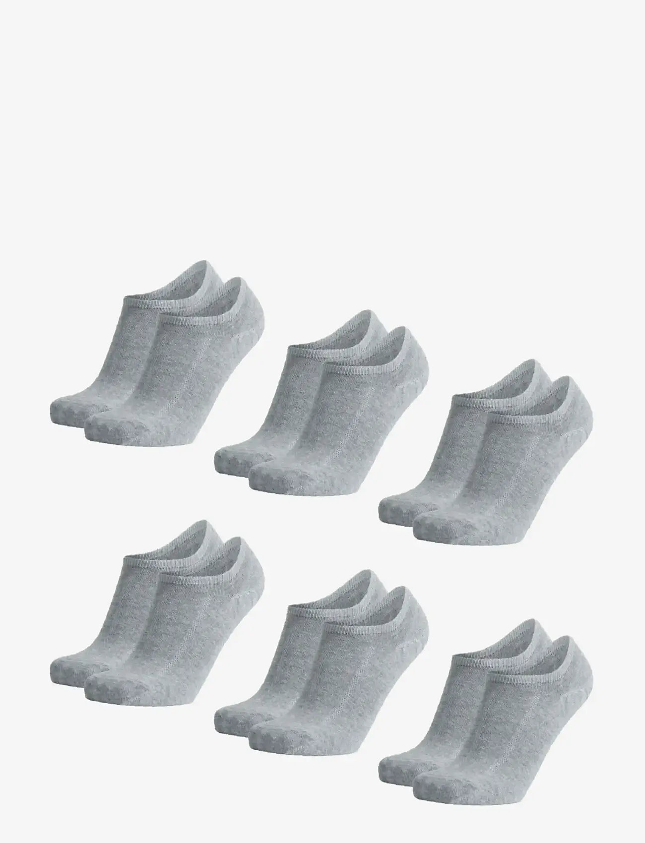 Danish Endurance - Cotton No-Show Socks 6-pack - sport socks - grey - 1