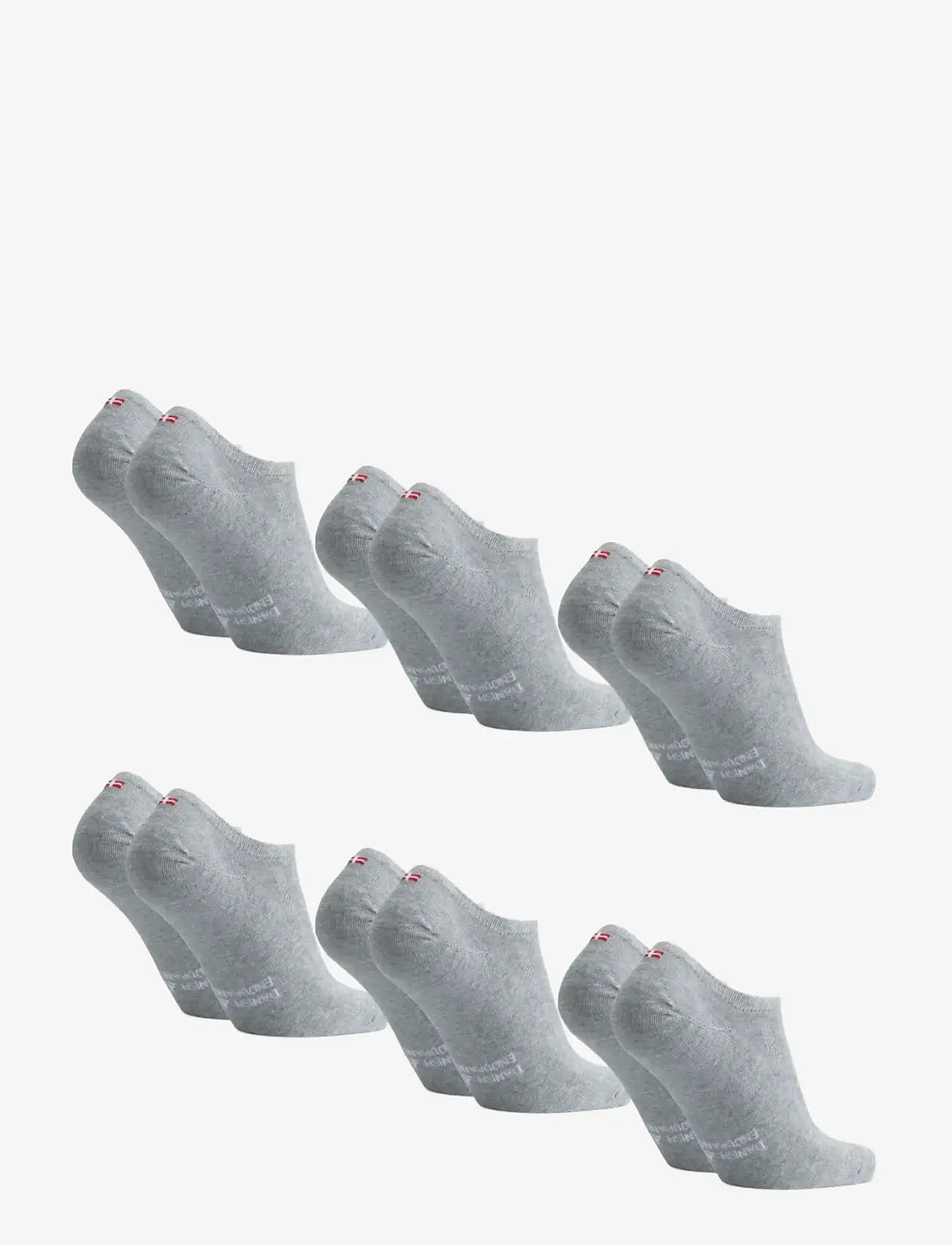 Danish Endurance - Cotton No-Show Socks 6-pack - sport socks - grey - 2