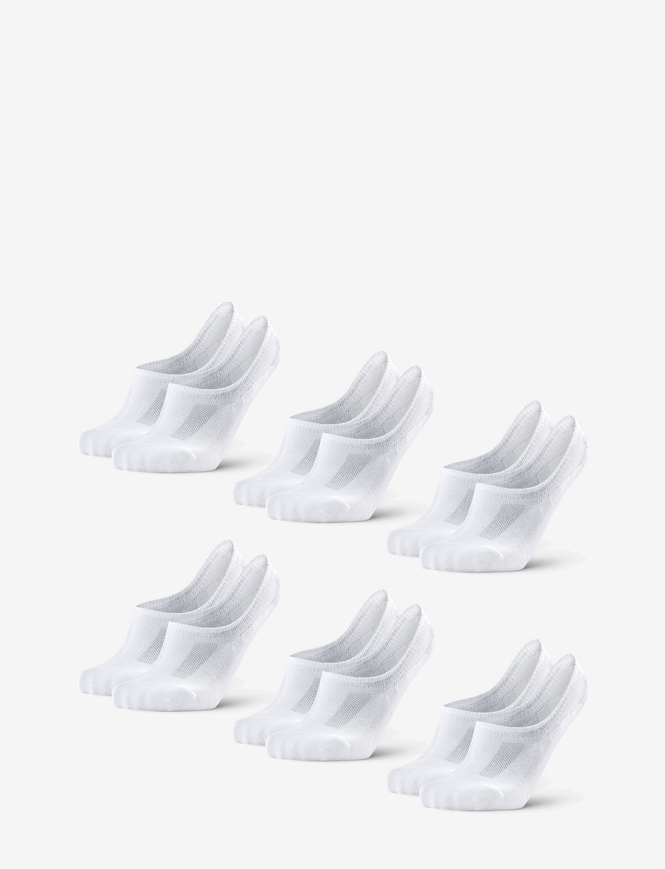 Danish Endurance - Cotton No-Show Socks 6-pack - sport socks - white - 1