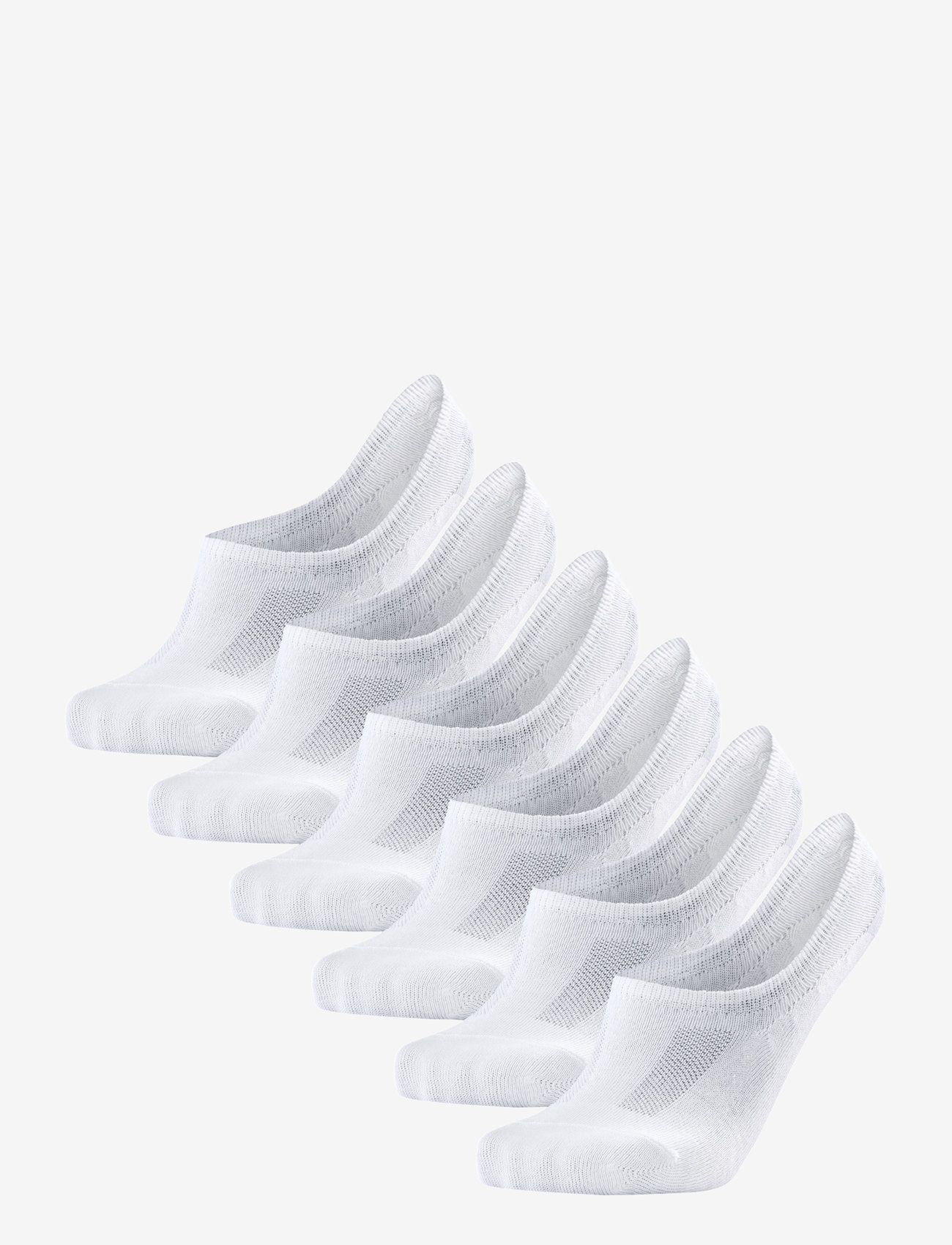 Danish Endurance - No-Show Cotton Socks 6-pack - zemākās cenas - white - 0