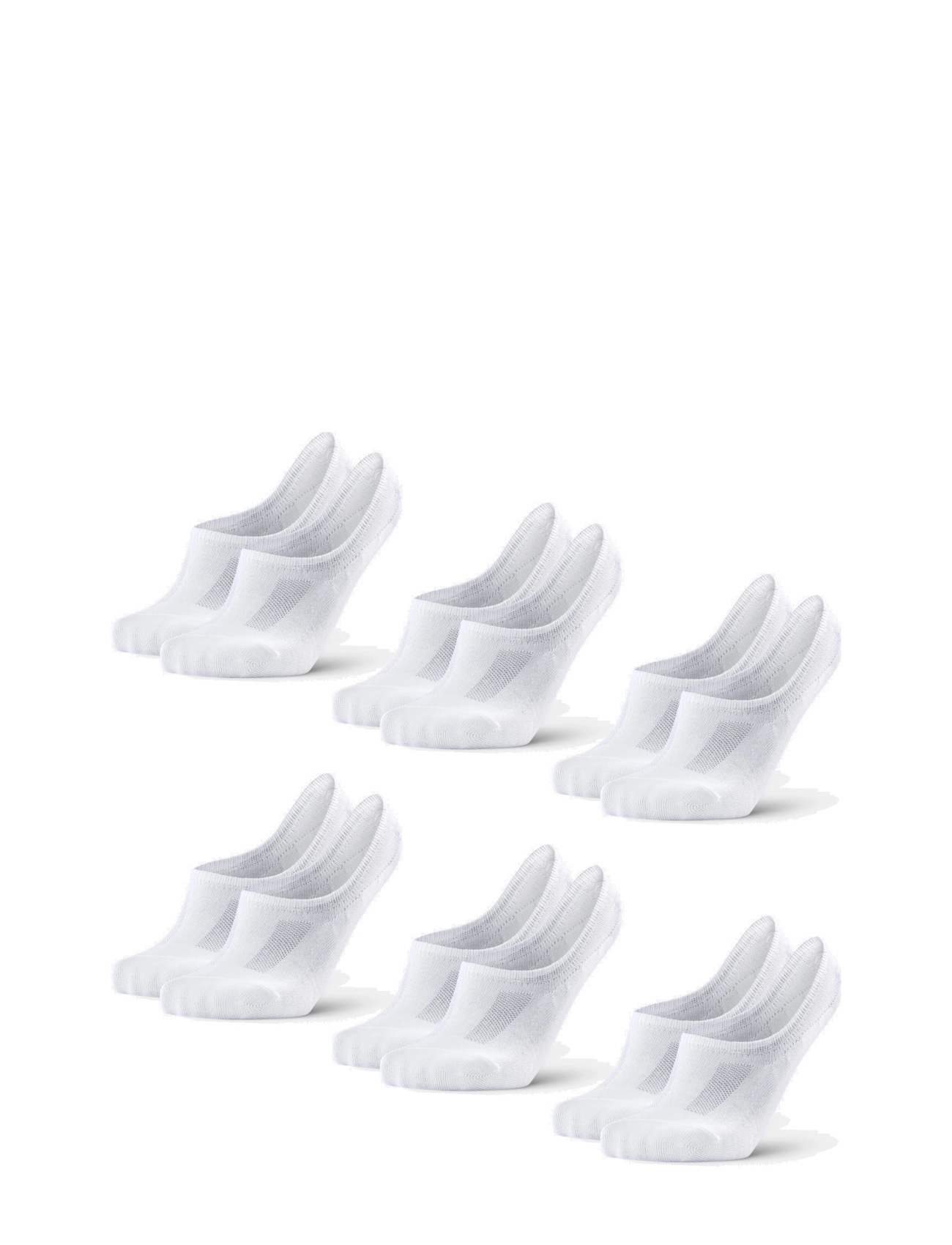 Danish Endurance - Cotton No-Show Socks 6-pack - skarpety sportowe - white - 1