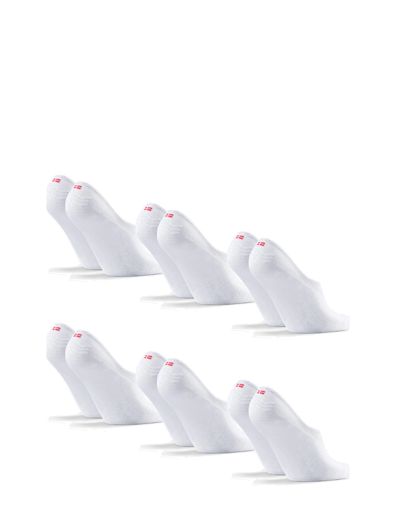Danish Endurance - Cotton No-Show Socks 6-pack - skarpety sportowe - white - 2