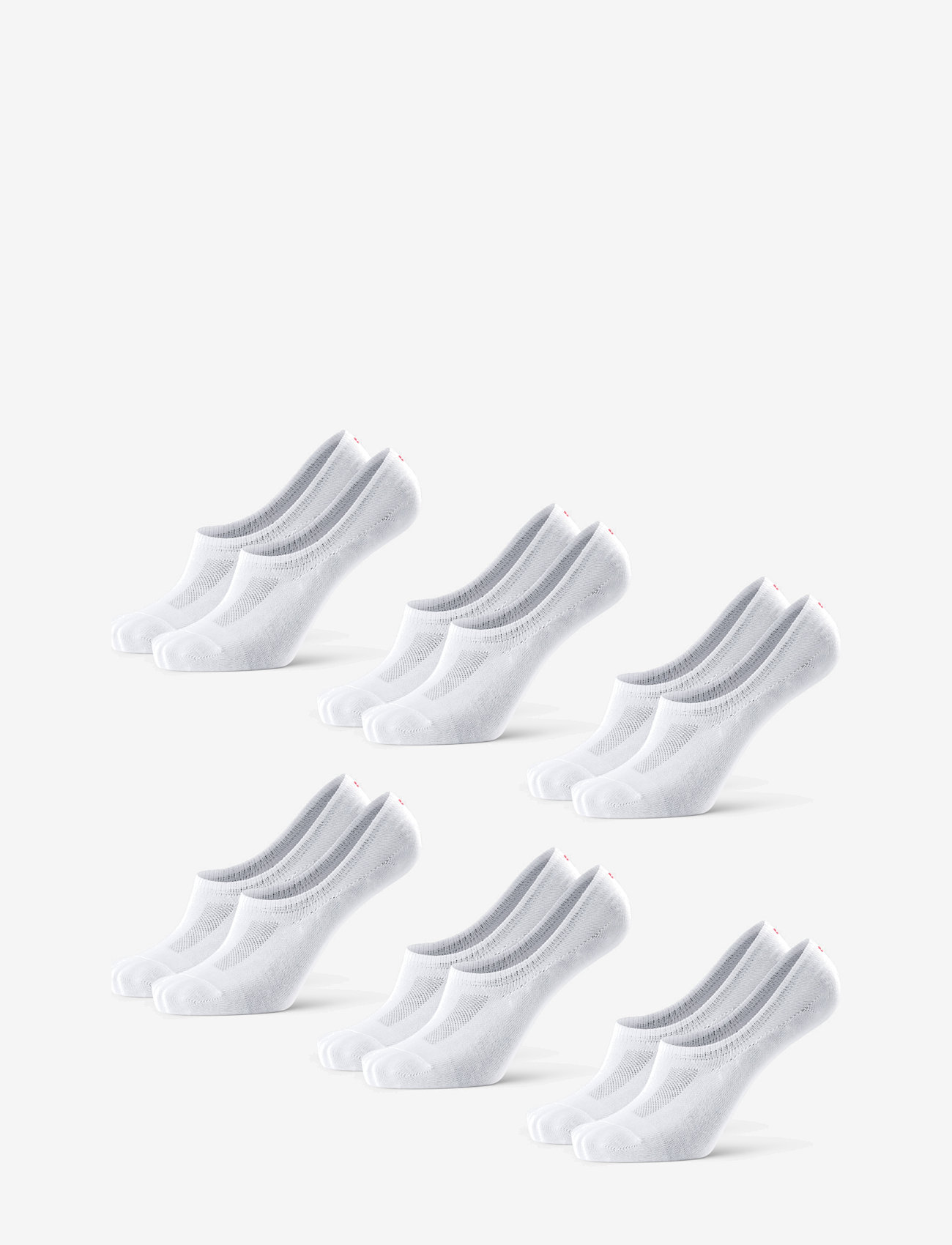 Danish Endurance - Cotton No-Show Socks 6-pack - sport socks - white - 3