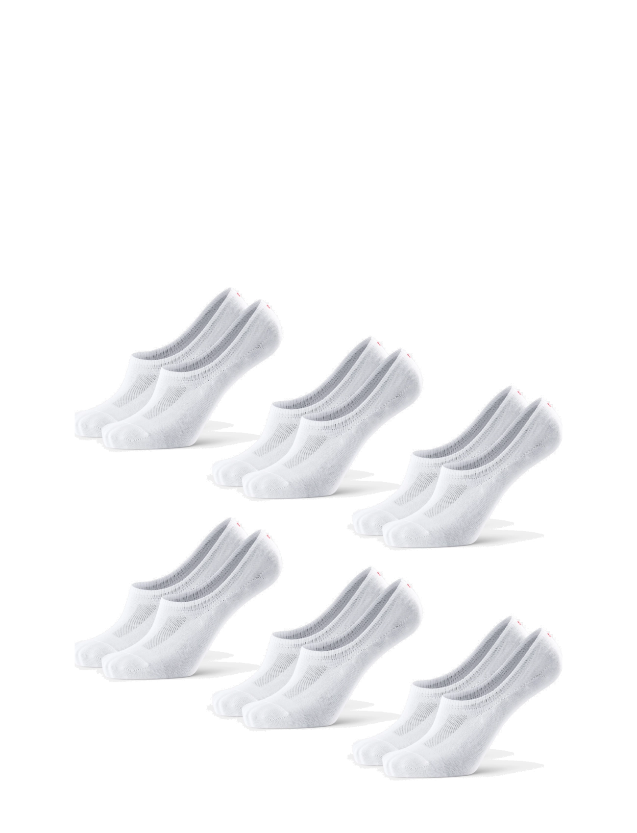 Danish Endurance - Cotton No-Show Socks 6-pack - skarpety sportowe - white - 3