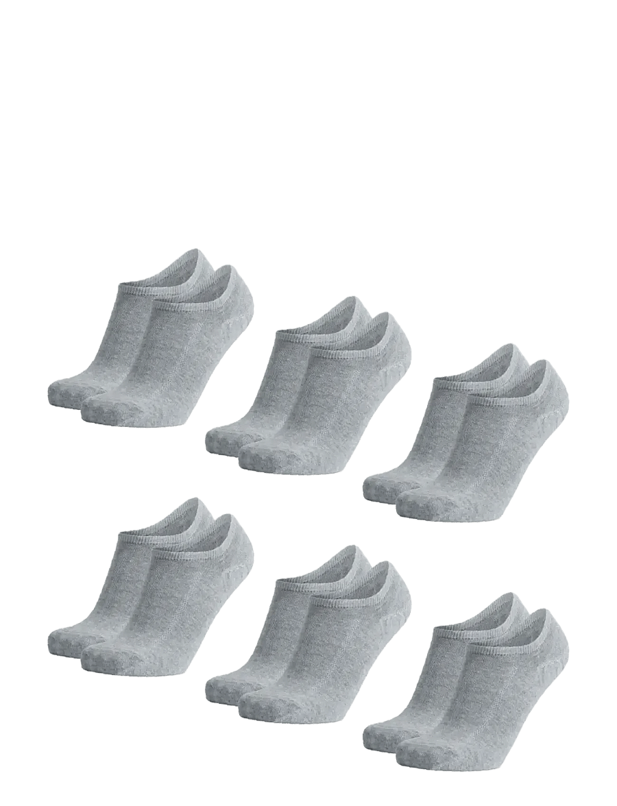 Danish Endurance - Cotton No-Show Socks 6-pack - grey - 1