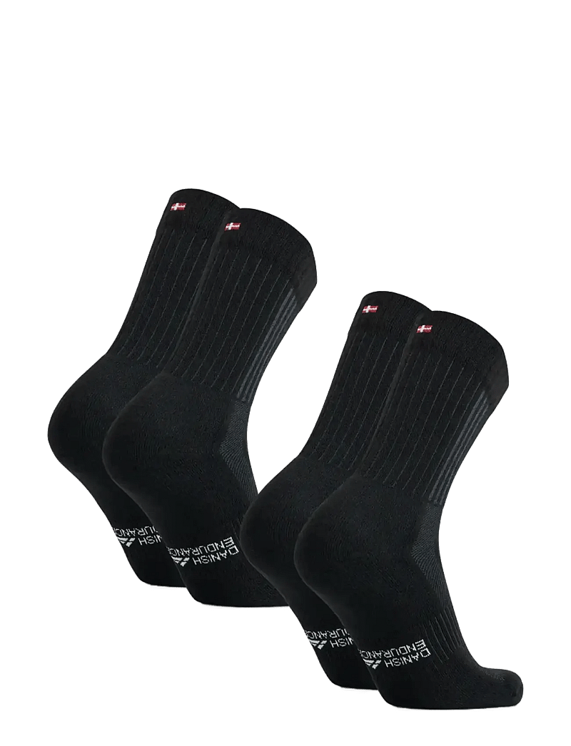 Danish Endurance - Premium Hiking Crew Socks 2-pack - sportstrømper - black - 2
