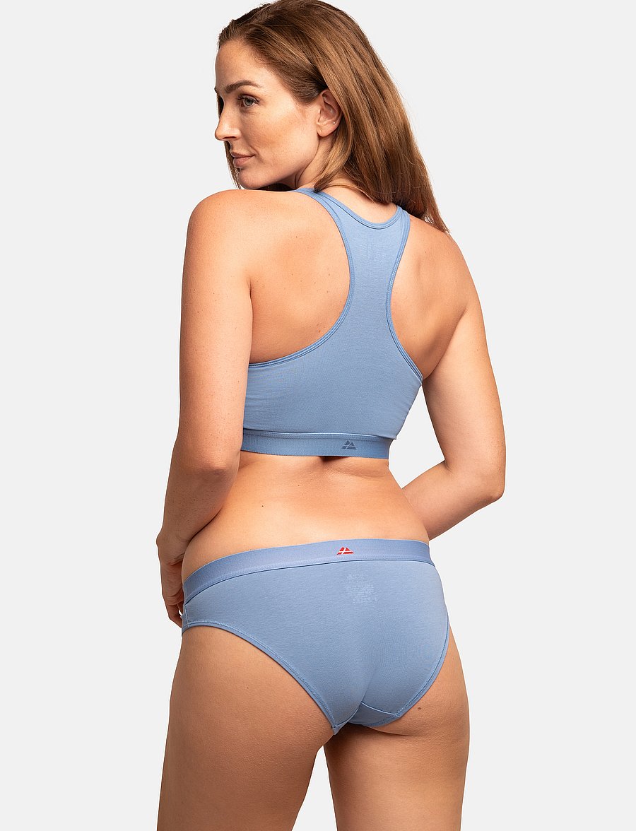 Danish Endurance - Organic Cotton Bralette (Women) 3-pack - urheiluliivit - multicolor (1x black, 1x grey mélange, 1x light blue) - 3