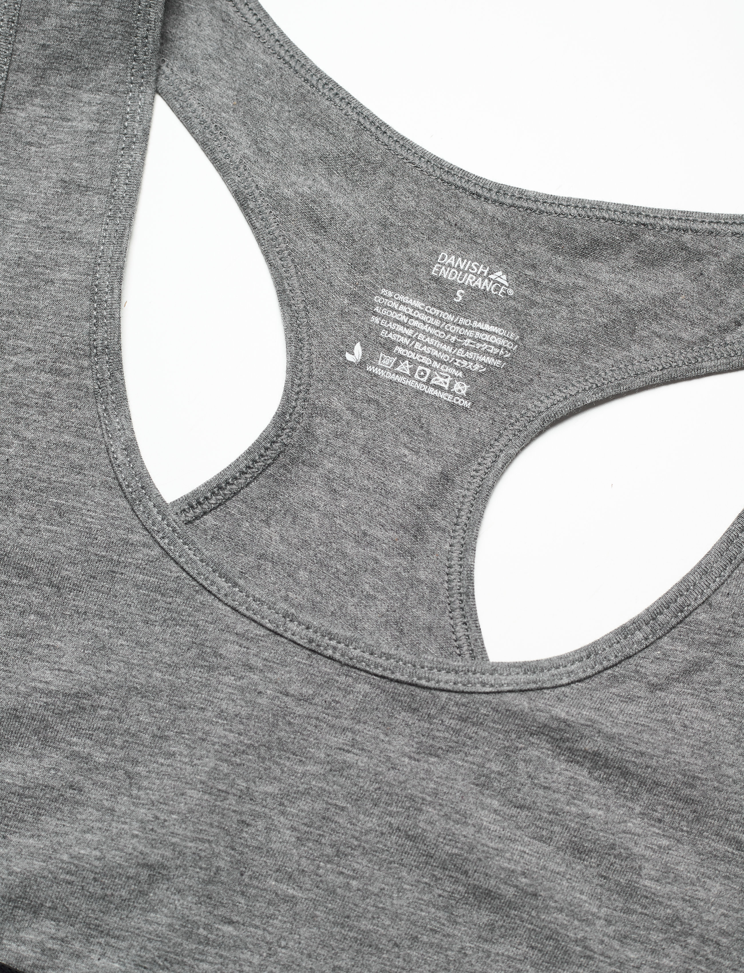 Danish Endurance - Organic Cotton Bralette (Women) 3-pack - soutiens-gorge de sport - multicolor (2x black, 1x grey/black) - 4