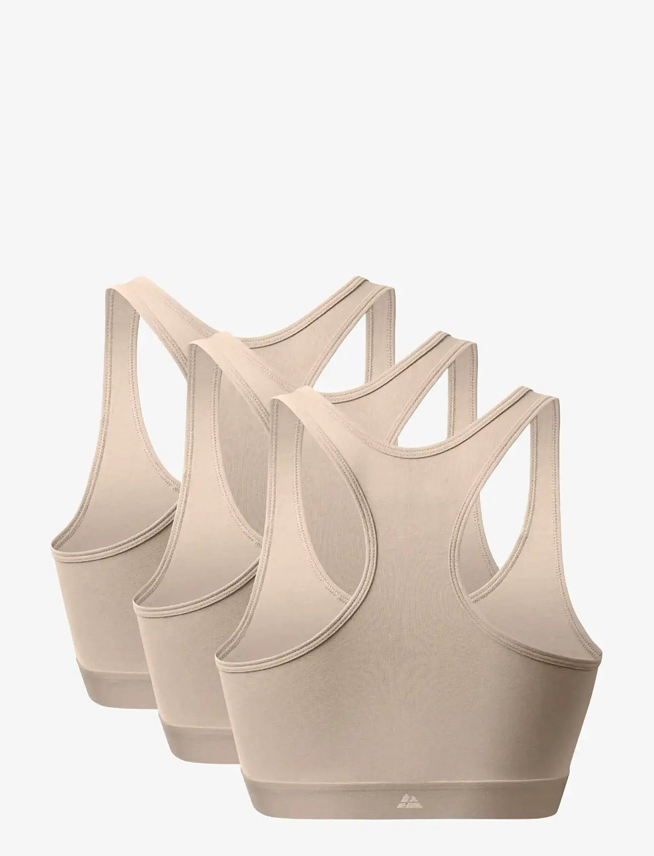Danish Endurance - Organic Cotton Bralette 3 Pack - sport bh:ar - beige - 2