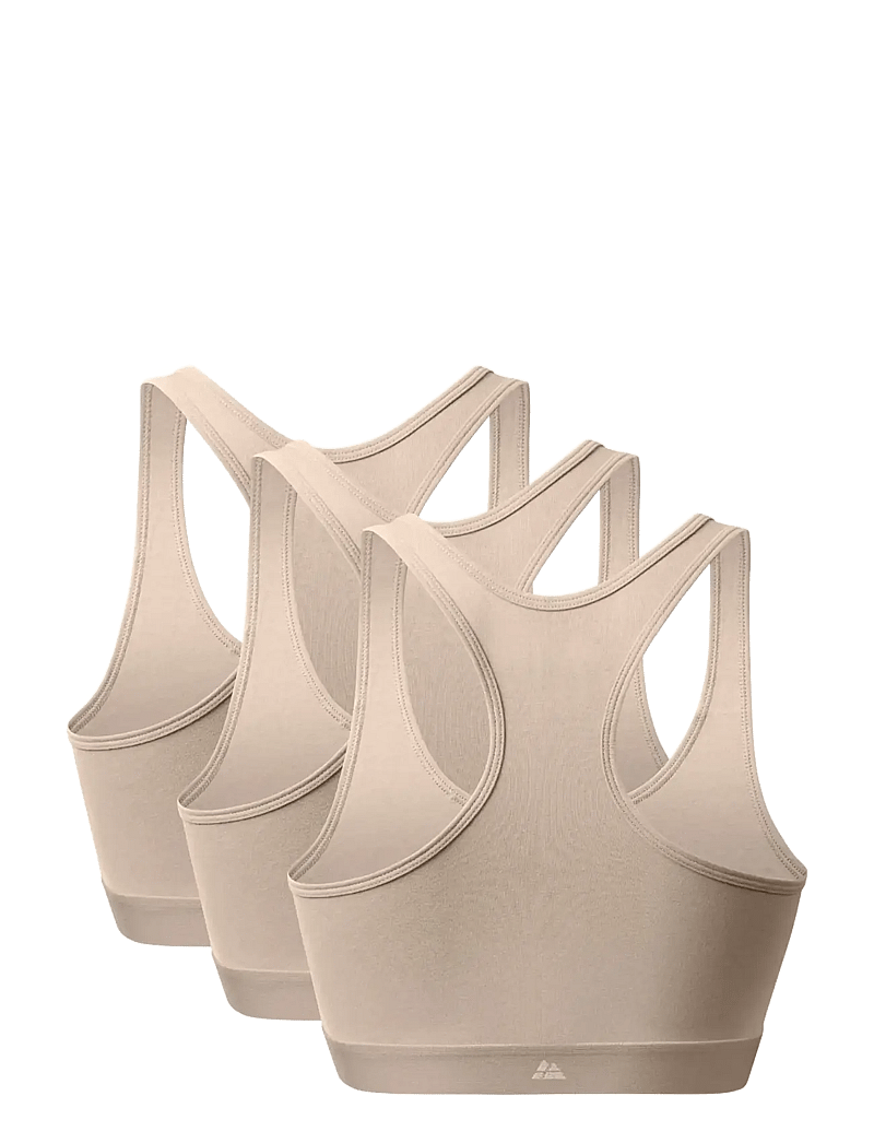 Danish Endurance - Organic Cotton Bralette 3 Pack - sport bh:ar - beige - 2