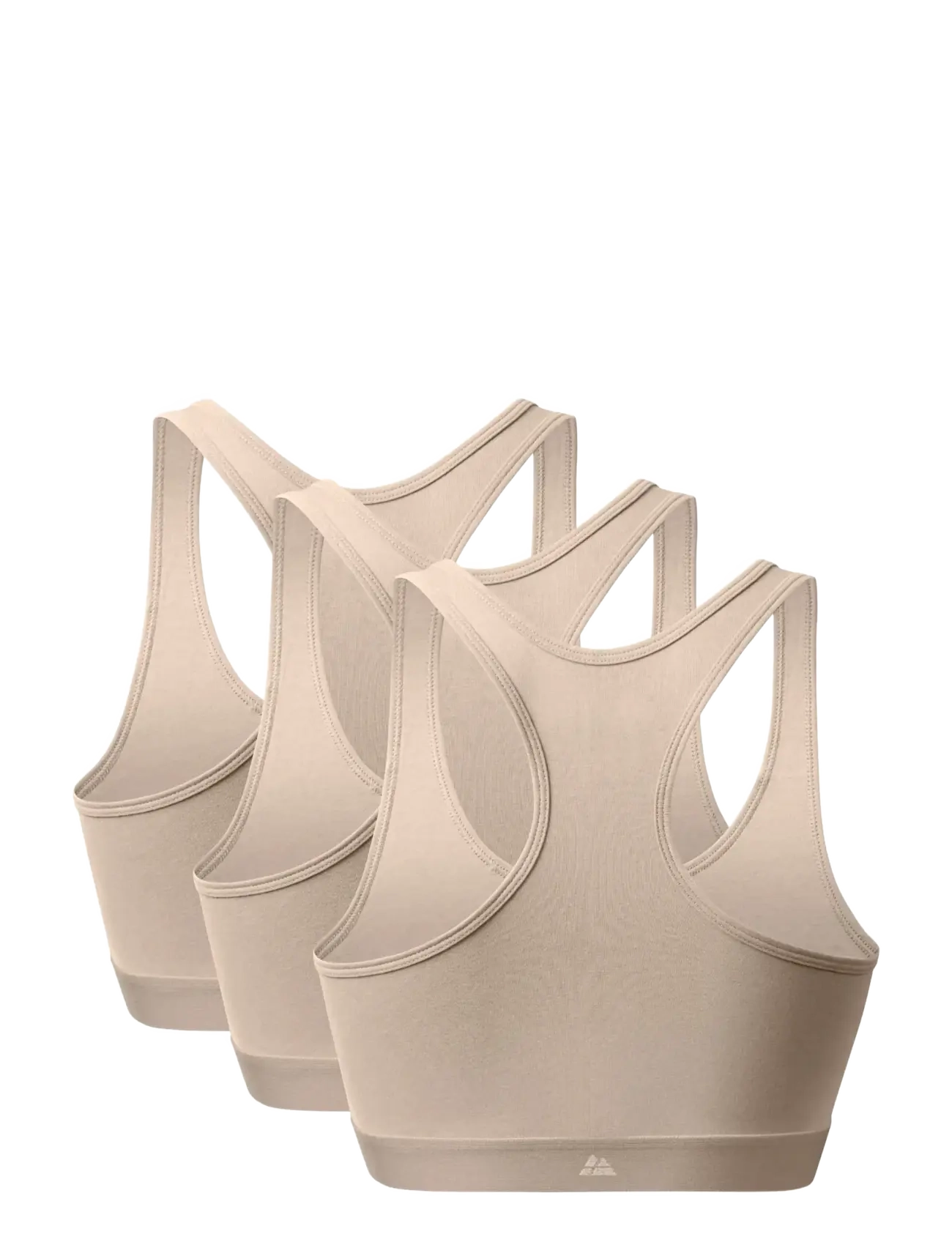 Danish Endurance - Organic Cotton Bralette (Women) 3-pack - spordirinnahoidjad - beige - 2