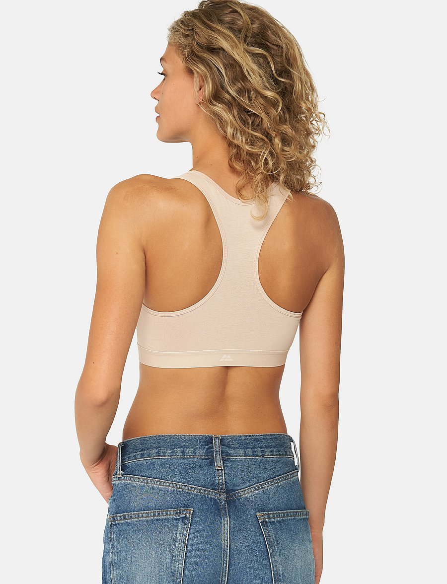 Danish Endurance - Organic Cotton Bralette (Women) 3-pack - sport-bhs - beige - 3