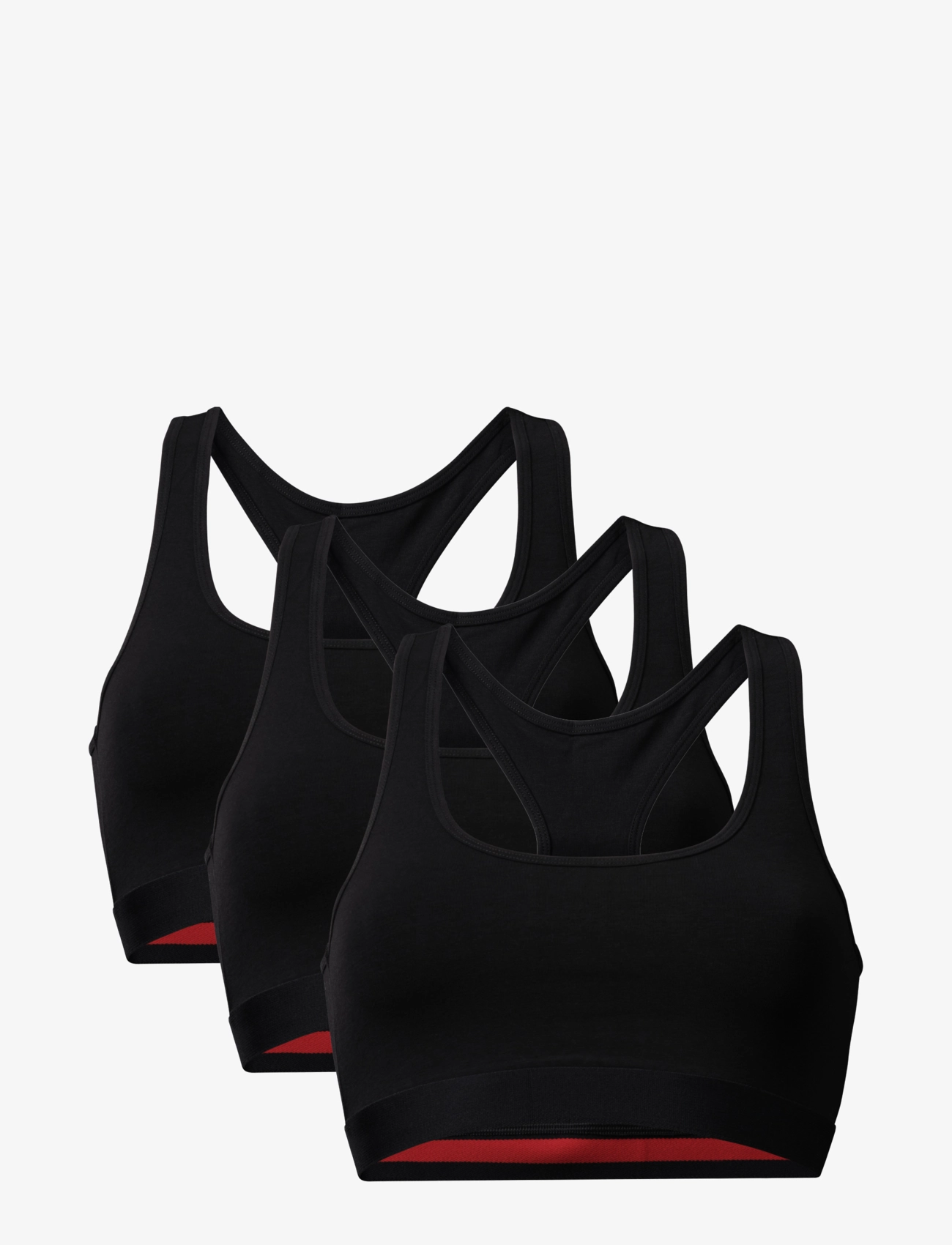 Danish Endurance - Organic Cotton Bralette (Women) 3-pack - sport bh:ar - black - 1