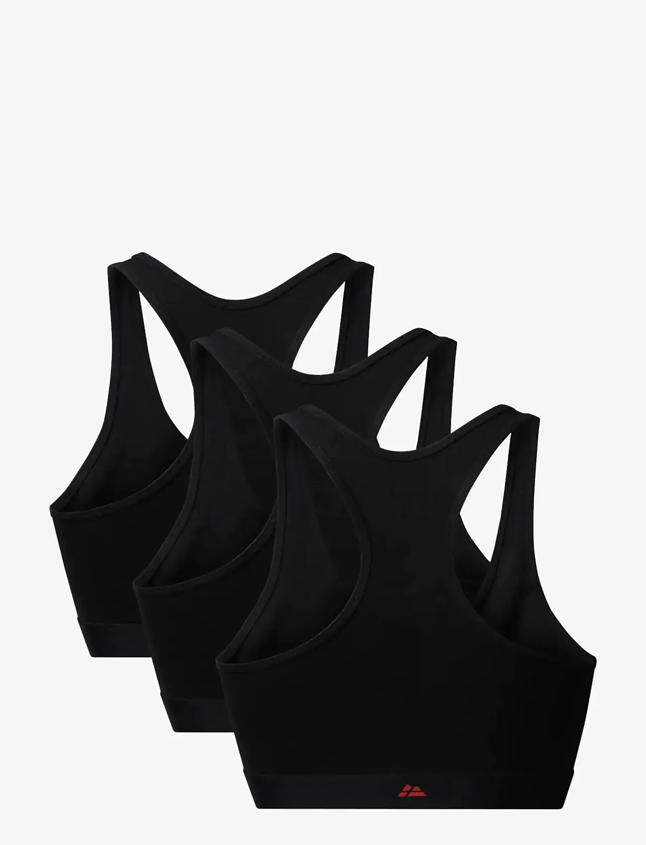 Danish Endurance - Organic Cotton Bralette (Women) 3-pack - sports bras - black - 2