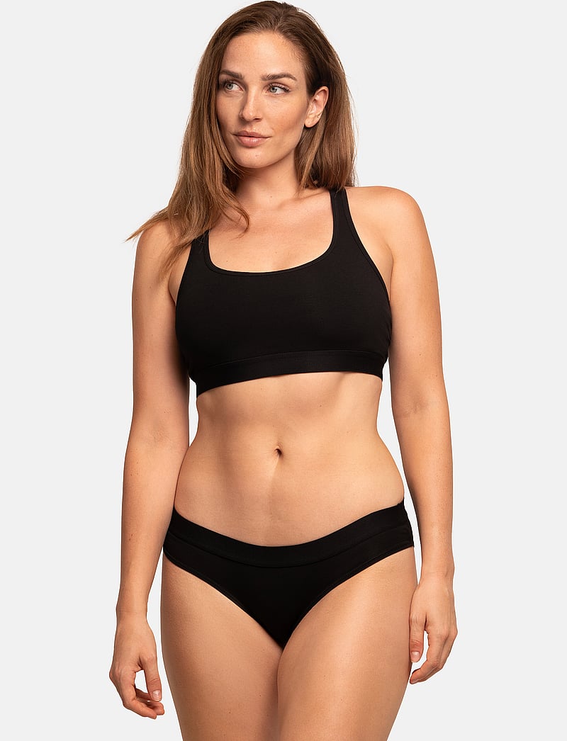 Danish Endurance - Organic Cotton Bralette (Women) 3-pack - sports bras - black - 0