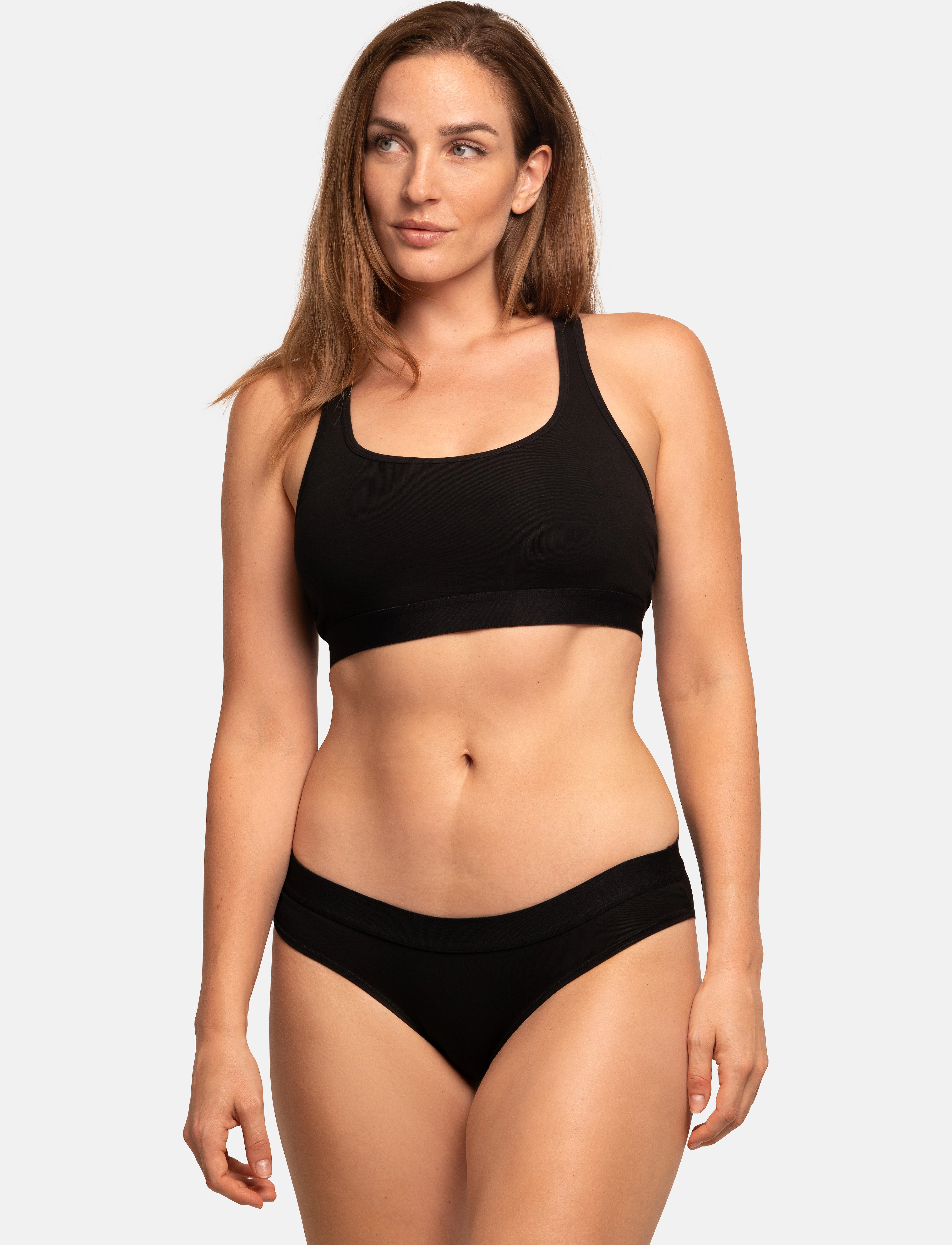 Danish Endurance - Organic Cotton Bralette (Women) 3-pack - sport bh:ar - black - 0