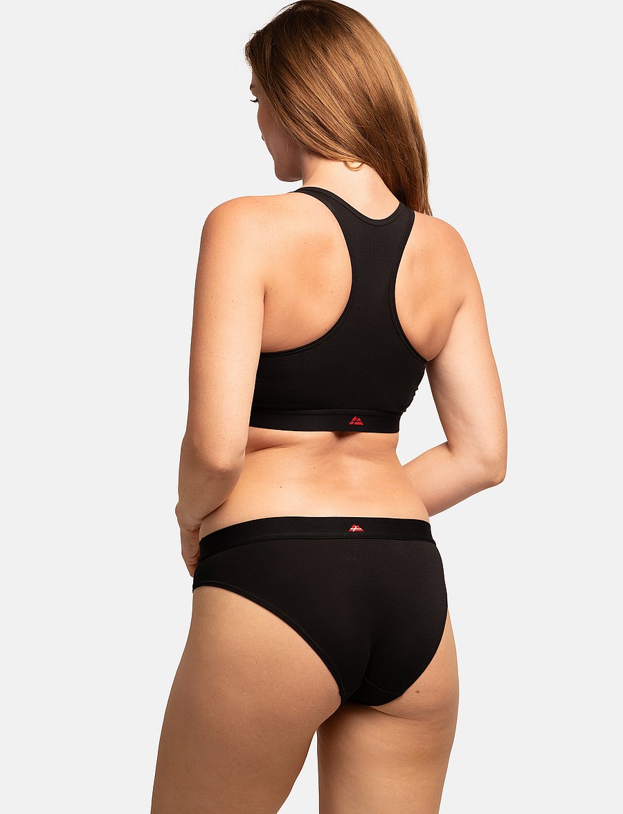 Danish Endurance - Organic Cotton Bralette (Women) 3-pack - sport bh:ar - black - 3