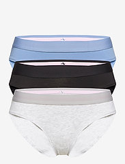 Danish Endurance - Organic Cotton Bikini 3 Pack - underkläder - multicolor (1x black, 1x grey mélange, 1x light blue) - 1
