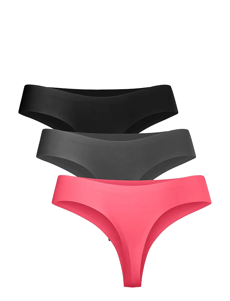 Danish Endurance - Invisible Thong (Women) 3-pack - undertøj og sokker - multicolor (1 x black, 1 x grey, 1 x pink) - 2