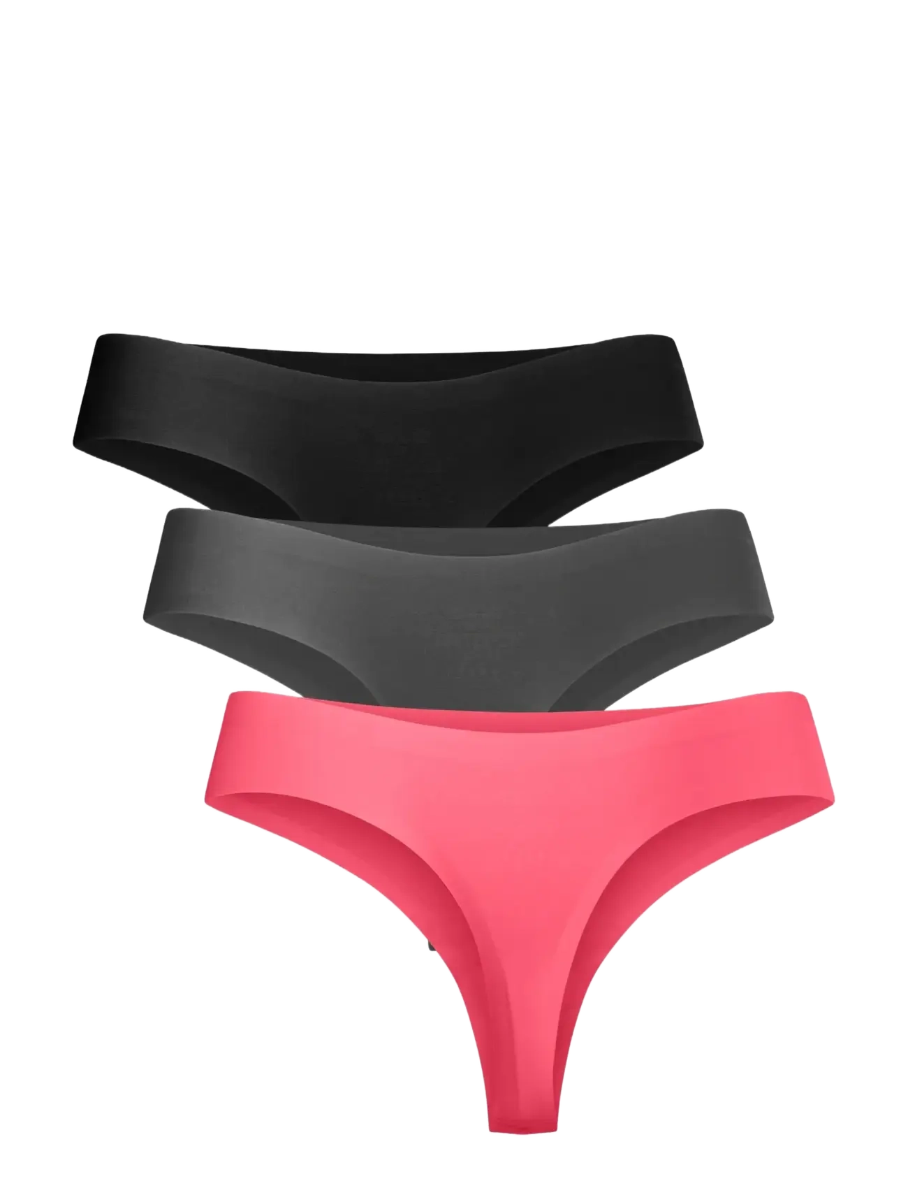Danish Endurance - Invisible Thong (Women) 3-pack - laveste priser - multicolor (1 x black, 1 x grey, 1 x pink) - 2