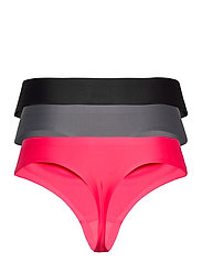 Danish Endurance - Women's Invisible Thong - seamless trusser - multicolor (1 x black, 1 x grey, 1 x pink) - 5