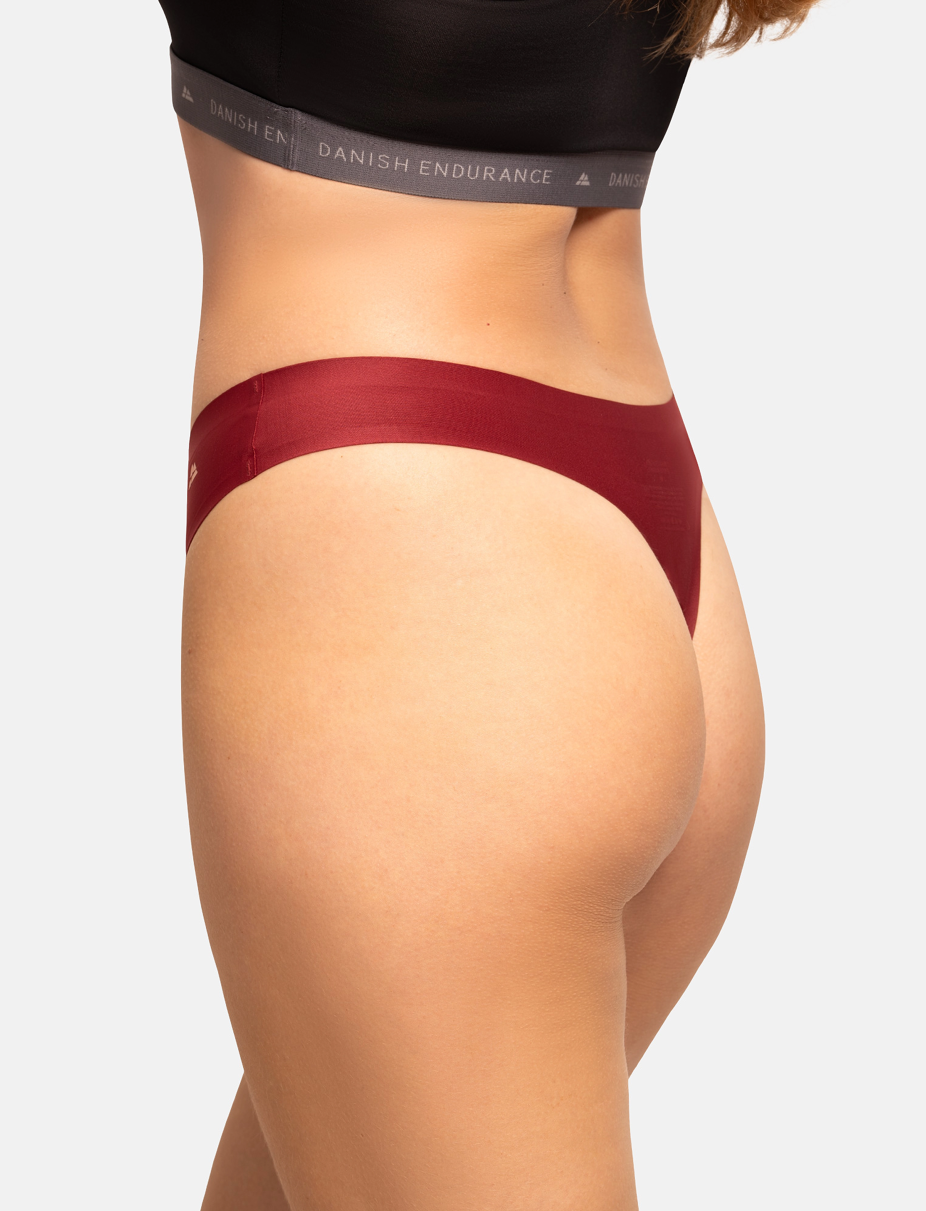 Danish Endurance - Invisible Thong (Women) 3-pack - apakšveļa un zeķes - multicolor (1x black, 1x blush, 1x ruby) - 3