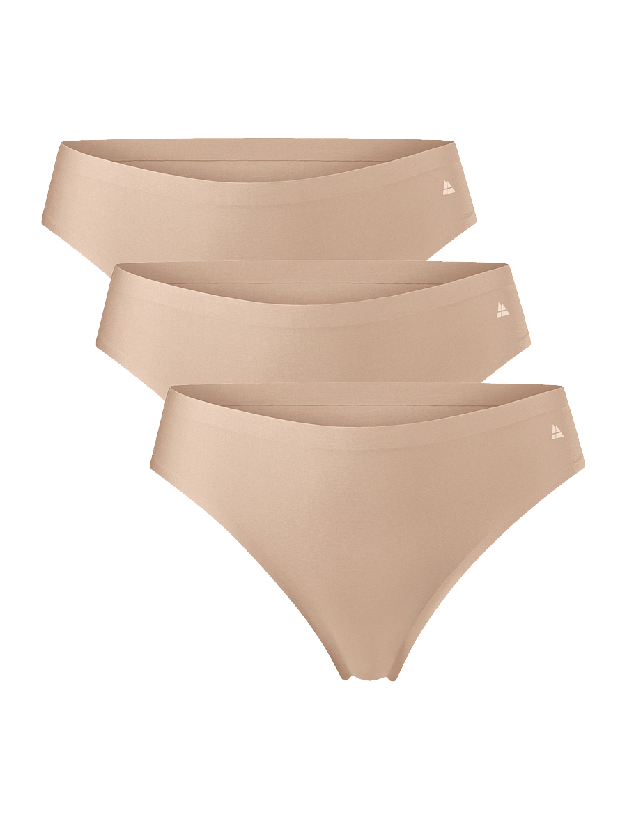 Danish Endurance - Invisible Thong (Women) 3-pack - unterwäsche & socken - beige - 1