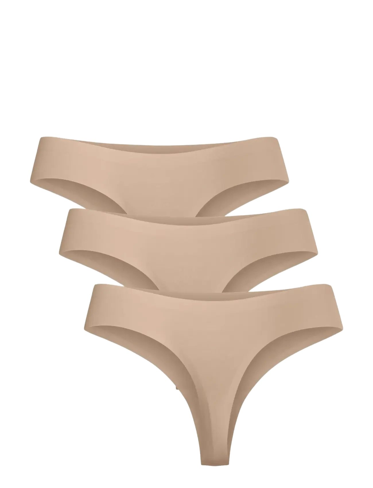 Danish Endurance - Invisible Thong (Women) 3-pack - unterwäsche & socken - beige - 2