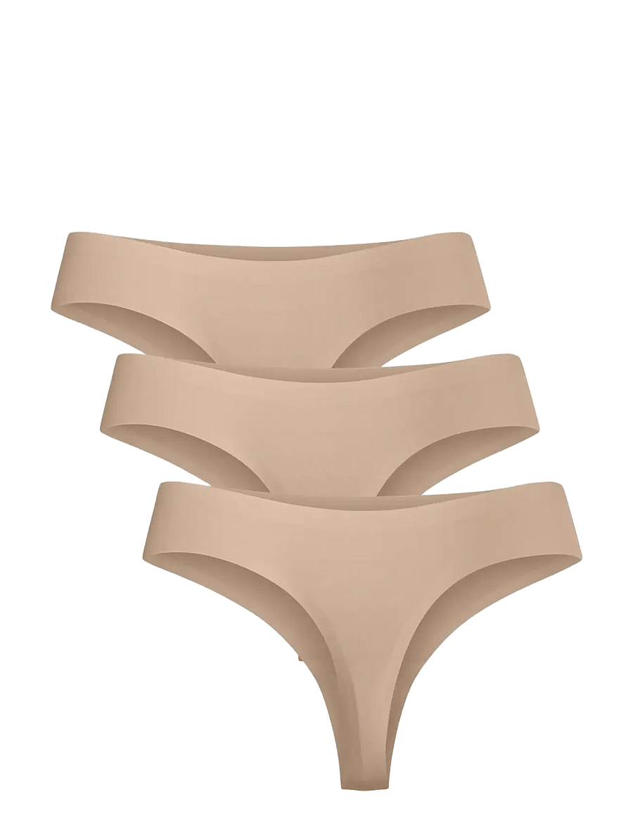 Danish Endurance - Invisible Thong (Women) 3-pack - unterwäsche & socken - beige - 2