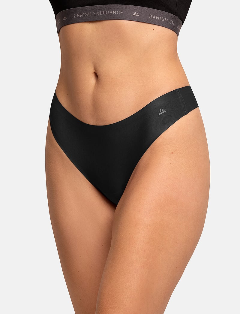 Danish Endurance - Invisible Thong (Women) 3-pack - slips - black - 0