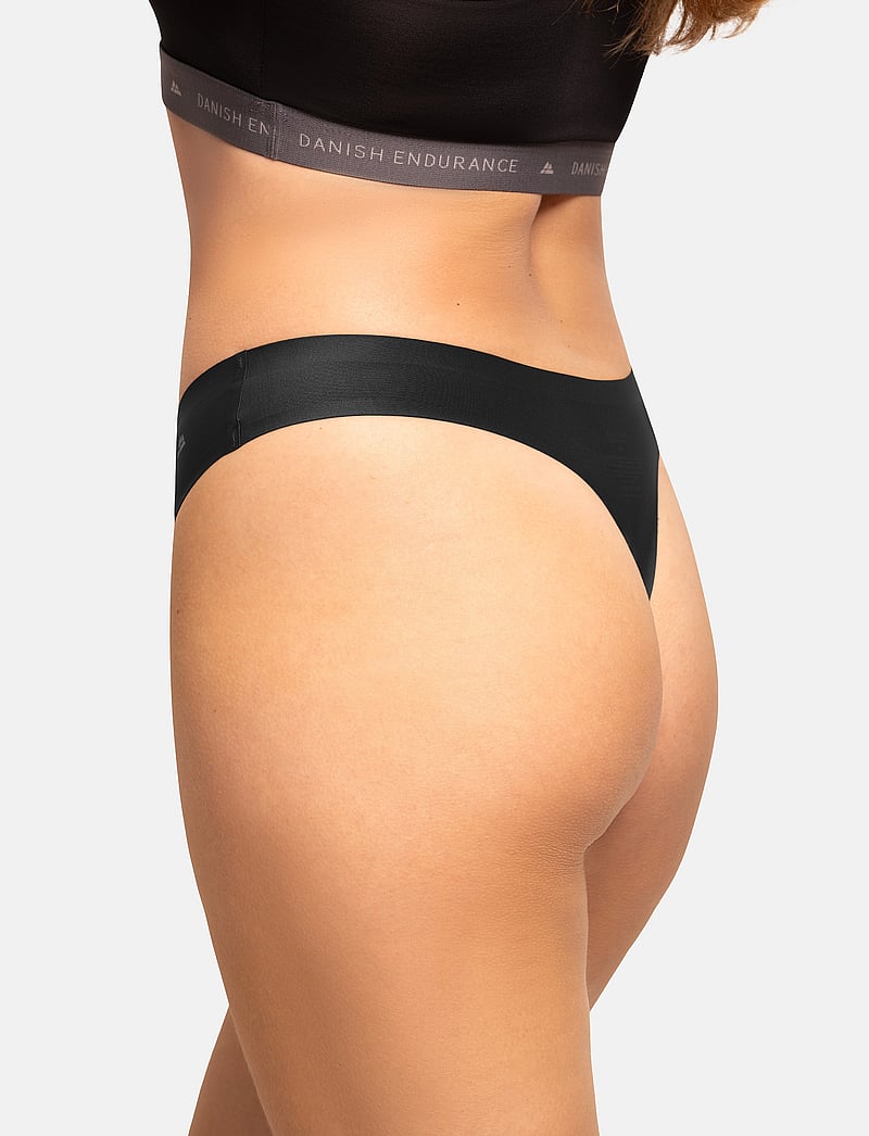 Danish Endurance - Invisible Thong (Women) 3-pack - slips - black - 4