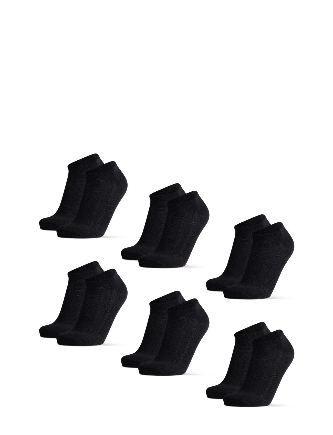 Dänisch ENDURANCE Bamboo Low-Cut Socken 6-Pack Schwarz - 39-42 - Damen